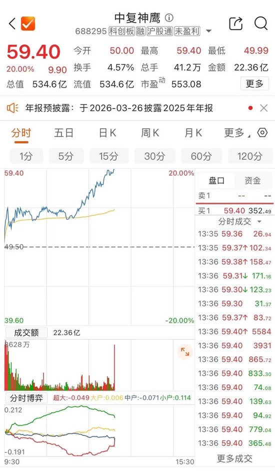 午后“20cm”涨停！688295股价创新高