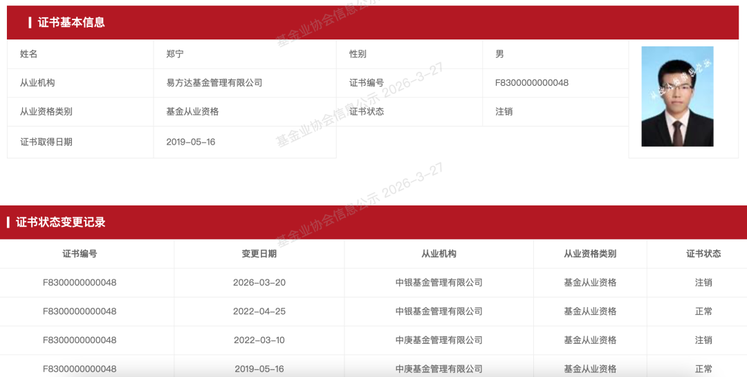 说说几位基金经理变动：任相栋离开兴全、郑宁已入职易方达，天弘又挖了一位老将
